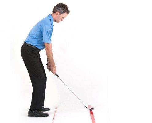 golf swing setup with middle irons