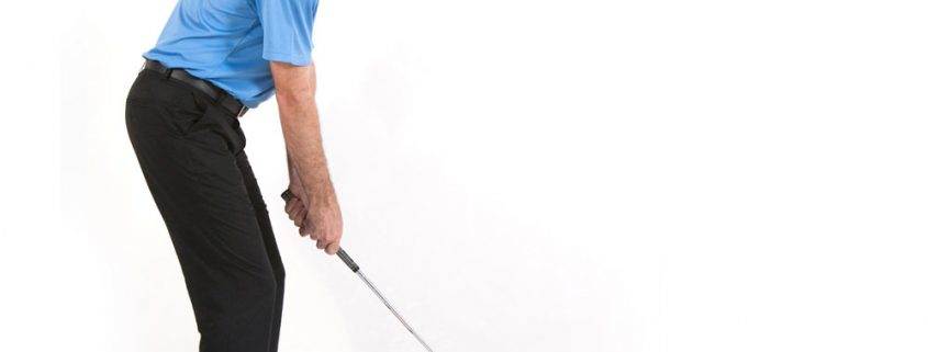 golf swing setup with middle irons