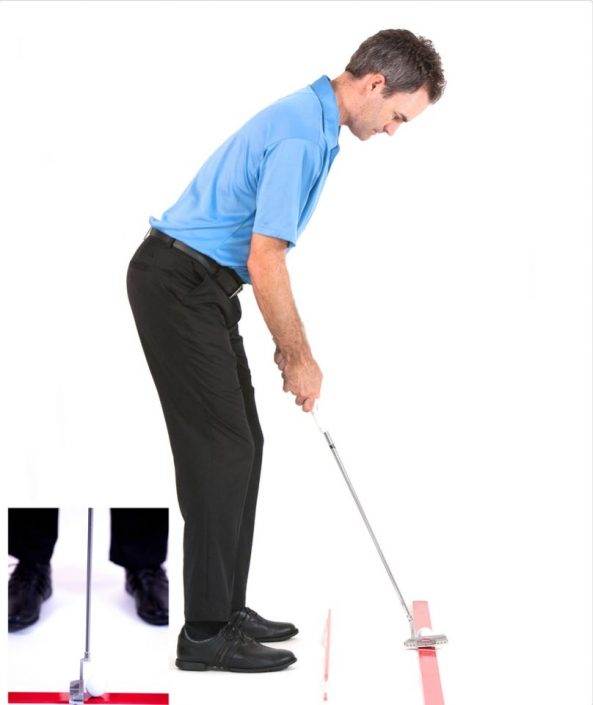 golf putting routine and alignment